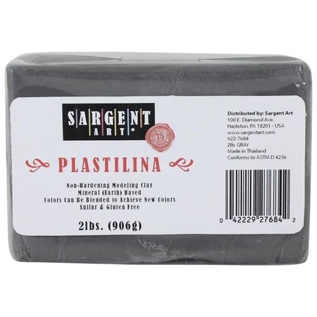 SARGENT ART Sargent Art SAR227684 2 lbs Sargent Art Plastilina; Gray SAR227684